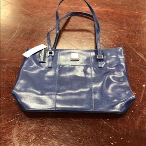 Dooney and Bourke Blue Leather Tote Bag